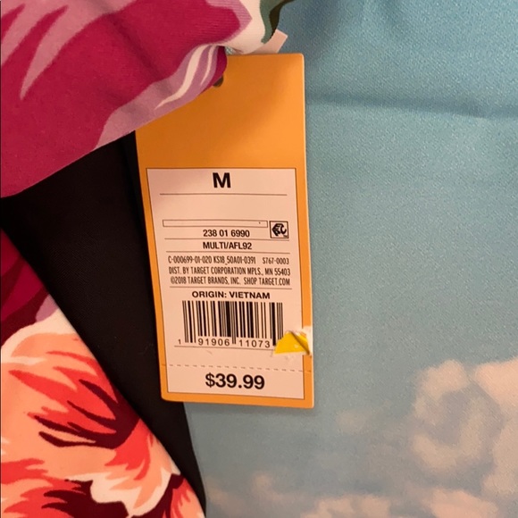 Kona Sol Floral One Piece Swimsuit Medium #AA044 - Picture 6 of 9